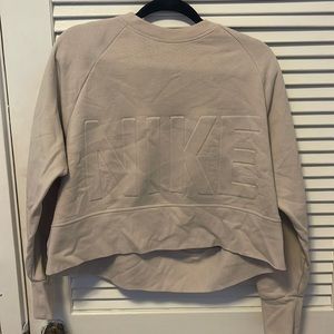 Nike medium cropped tan women’s sweatshirt